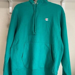 Champion Men's Green Hoodie